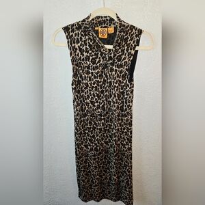 Tory Burch Leopard Print Midi Dress